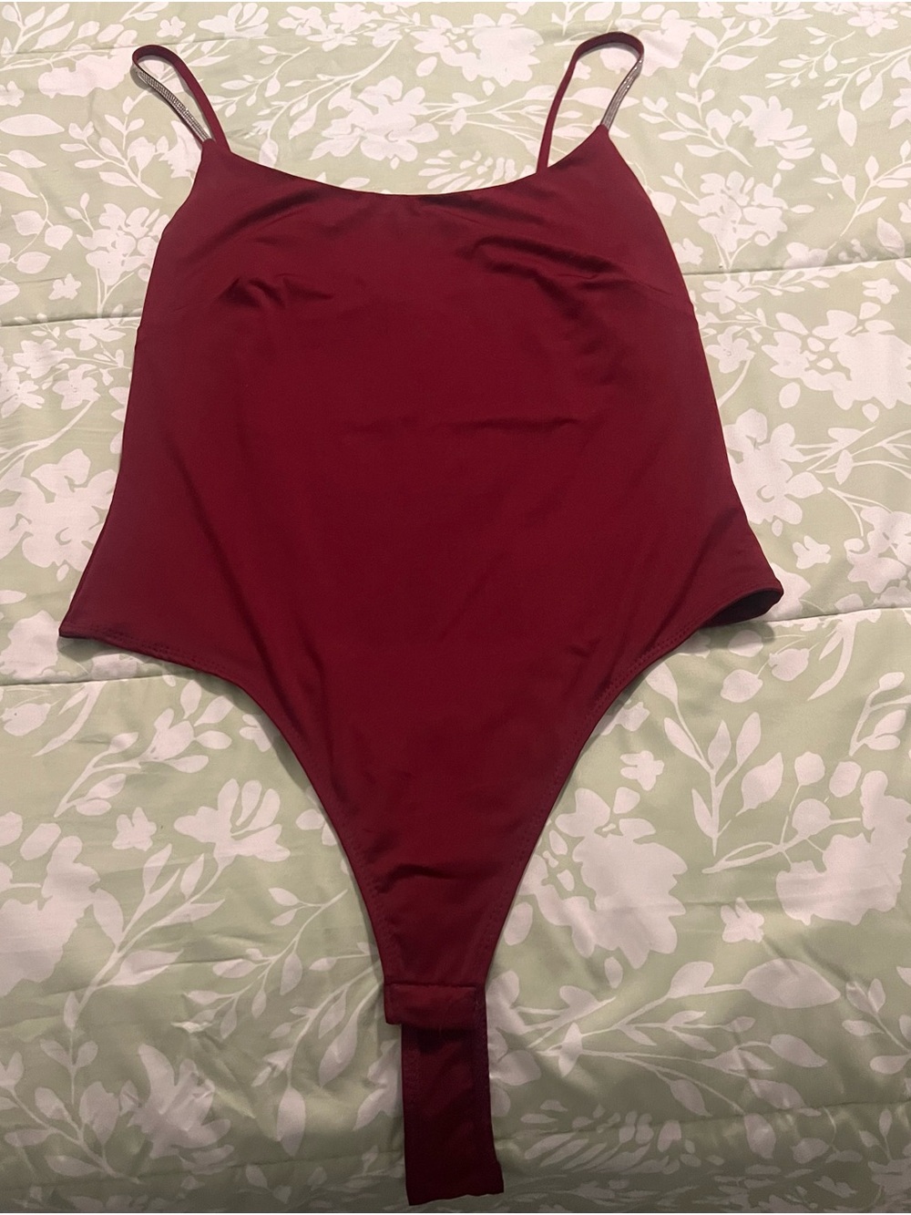 Burgundy High-Cut Bodysuit 🍷